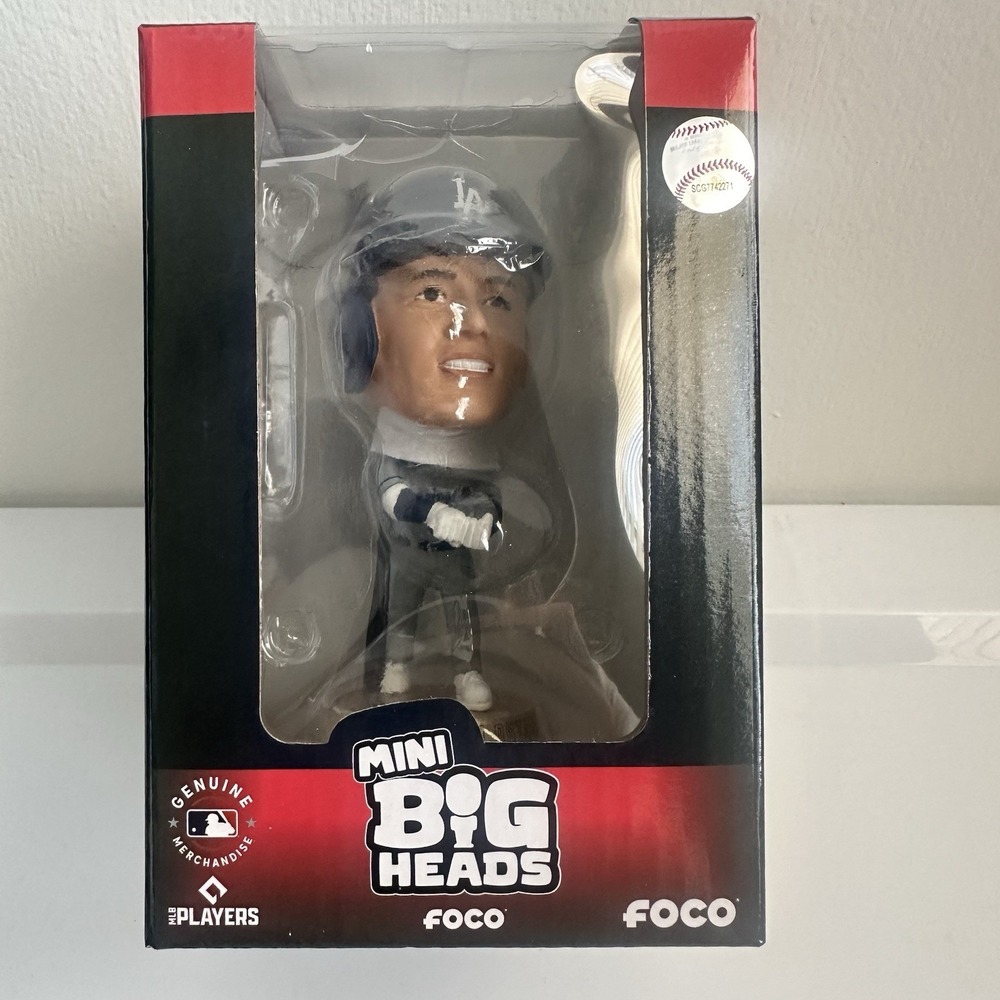 Shohei‎ Ohtani Los Angeles Dodgers Away Jersey Mini Bighead Bobblehead Gold